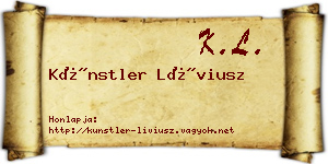 Künstler Líviusz névjegykártya